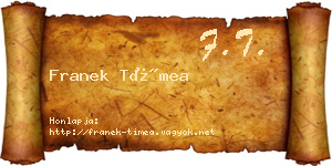 Franek Tímea névjegykártya